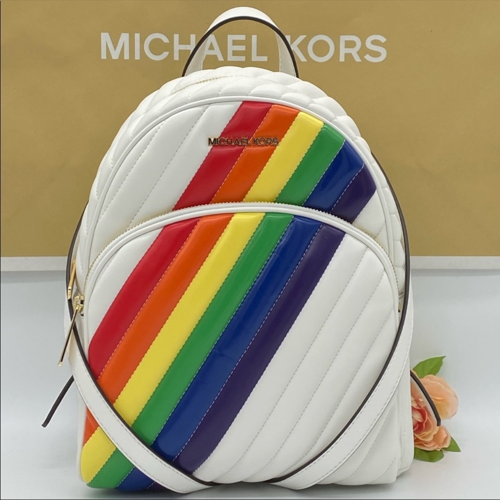 MICHAEL KORS ABBEY MD BACKPACK VEGAN FAUX LEATHER - Picture 10 of 16